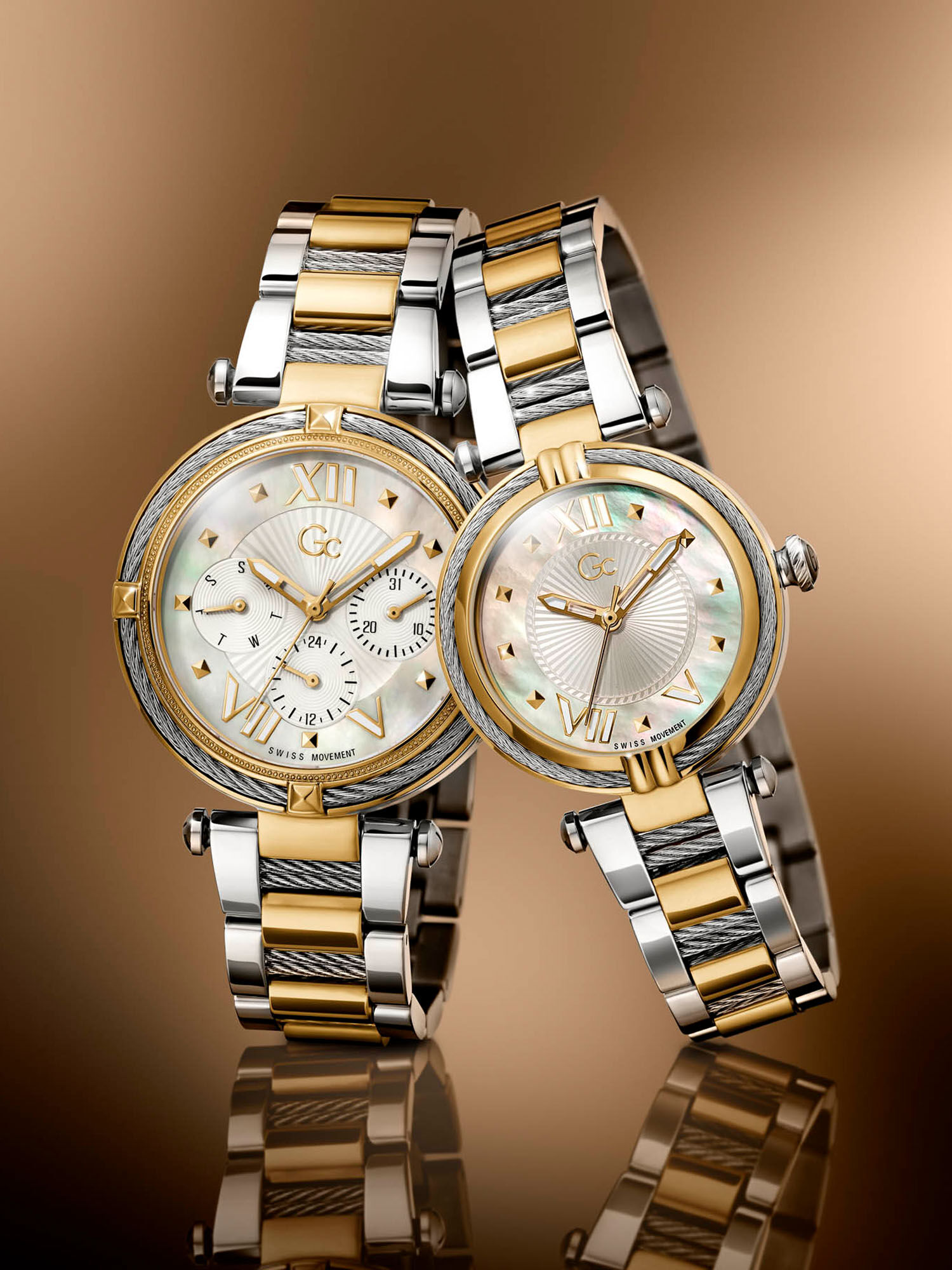 Gold and silver watch ladies hotsell