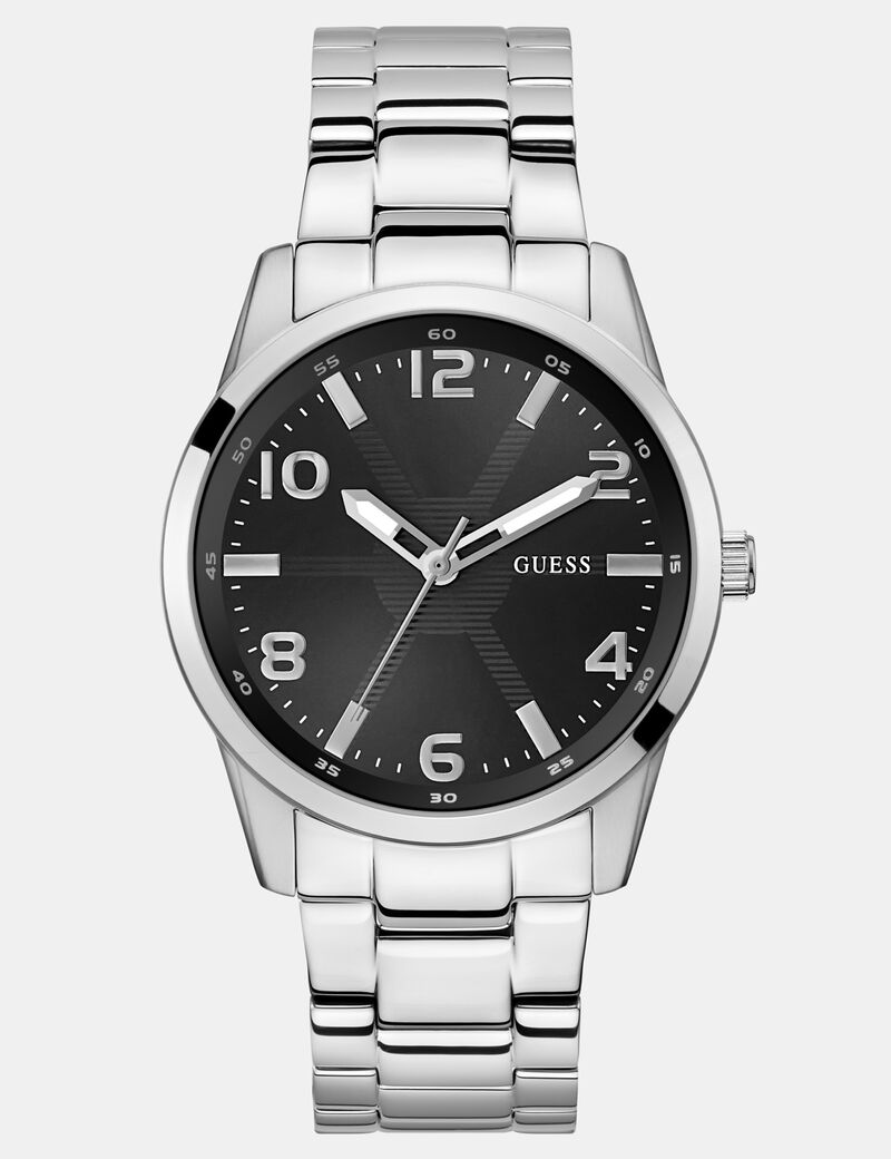 Mens Silver Tone Analog Watch