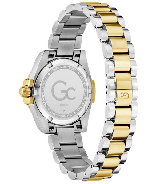 Gc Sportchic Women S 763 Mvmt Green Dail 10 Amt Silver Yellow Gold Stainless Steel Brct