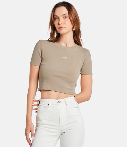 Rib-knit crop top