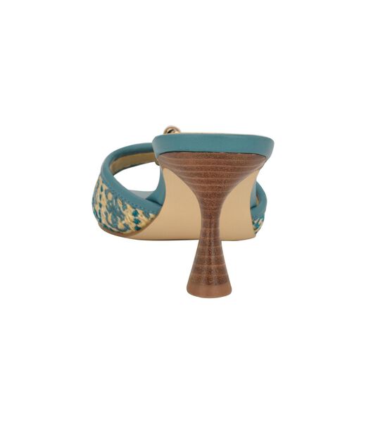 Dista Buckled Logo Kitten Heels