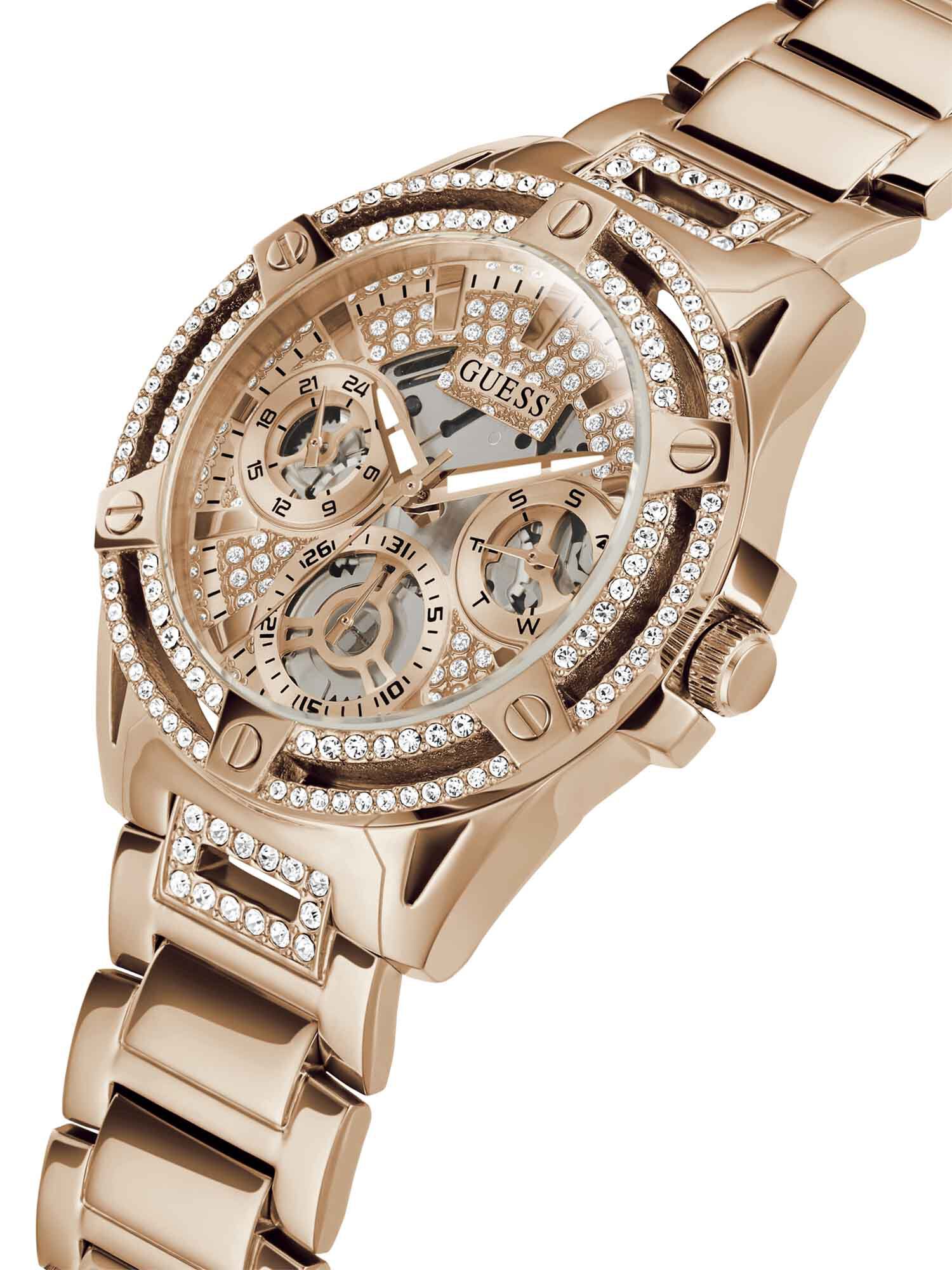 Shop GUESS Online Rose gold Rhinestone Watch