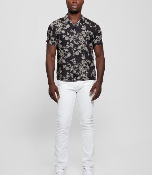Linen floral shirt short sleeve