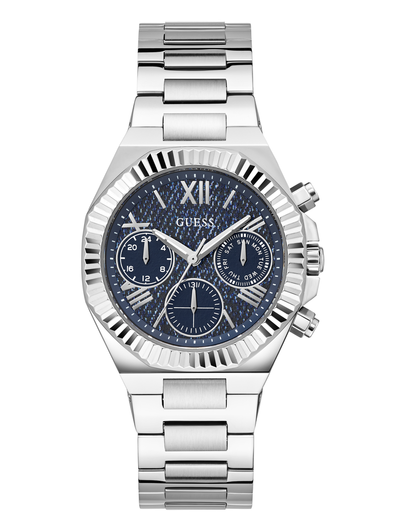 Ladies Silver Tone Multi-function Watch