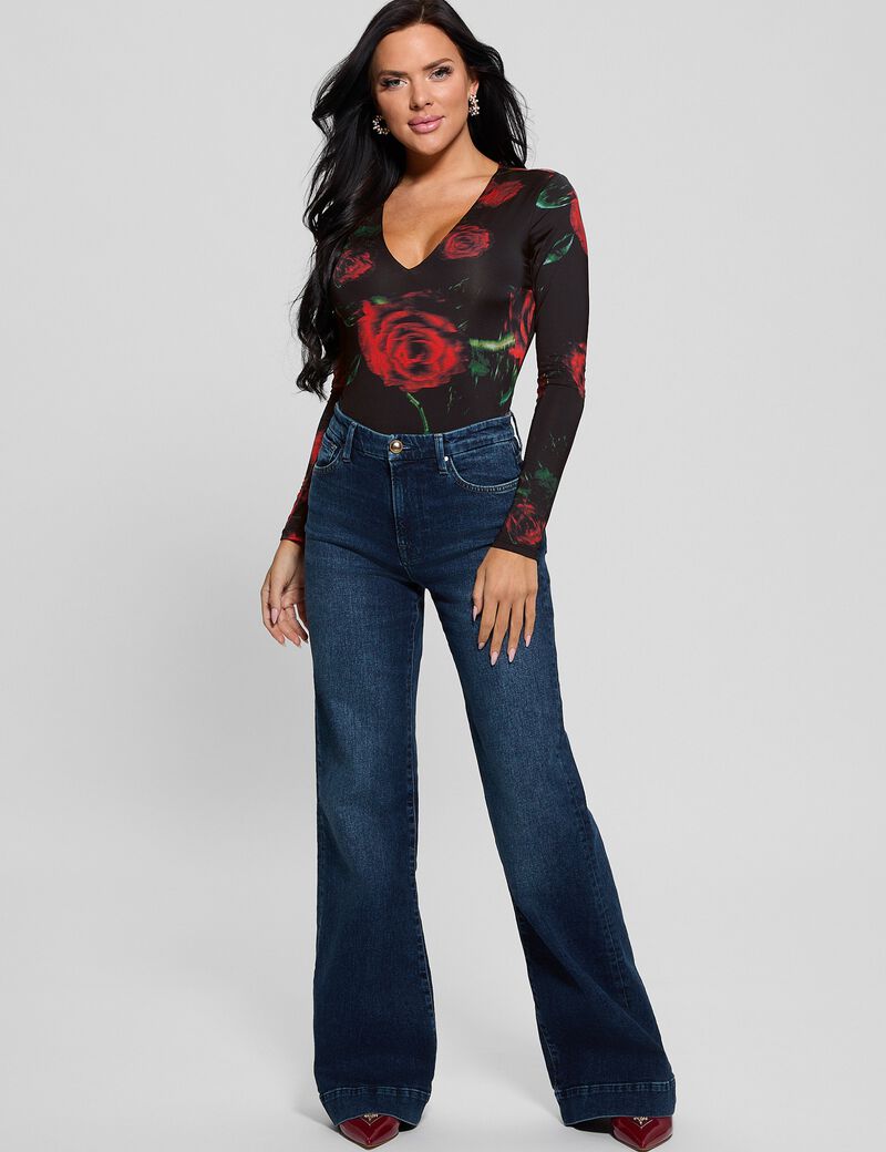 بدلة جسم بطبعة زهور