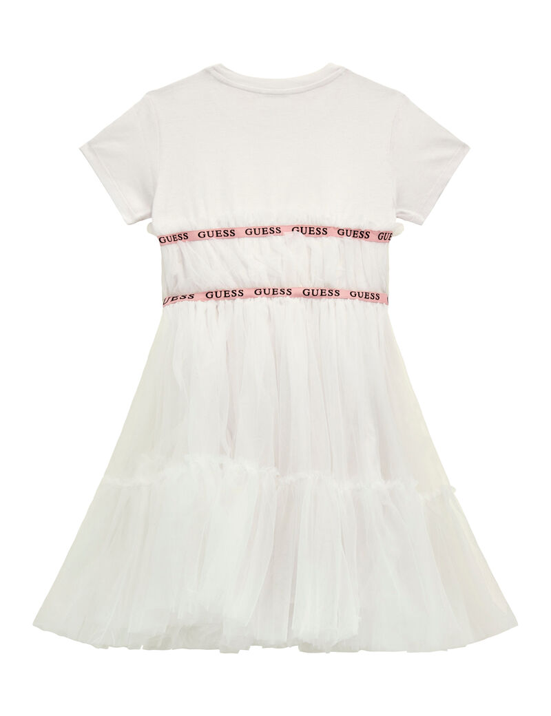 Mesh fit and flare dress