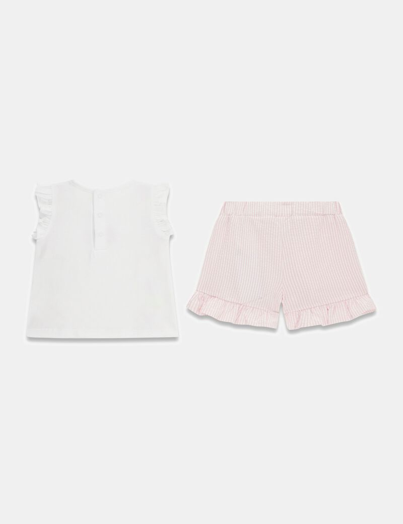 SET SS T-SHIRT+SEERSUCKER SHOR