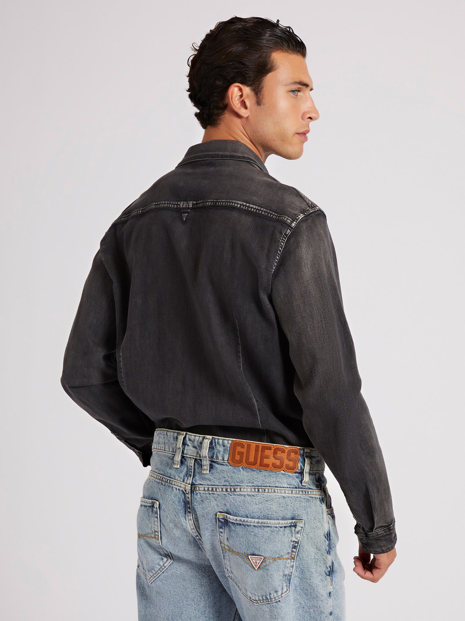 Shop GUESS Online Slim Fit Denim Shirt