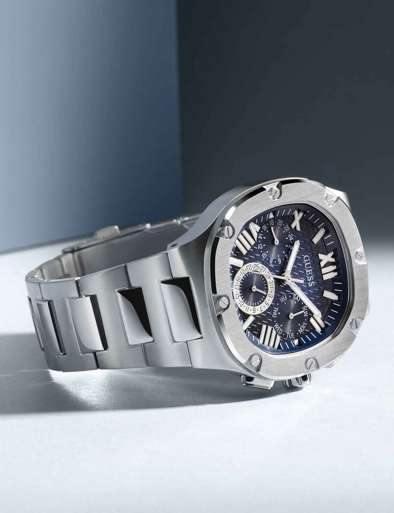 GUESS Headline Orologio Uomo GW0572G1 - Argento, Analogico, Quadrante 11mm