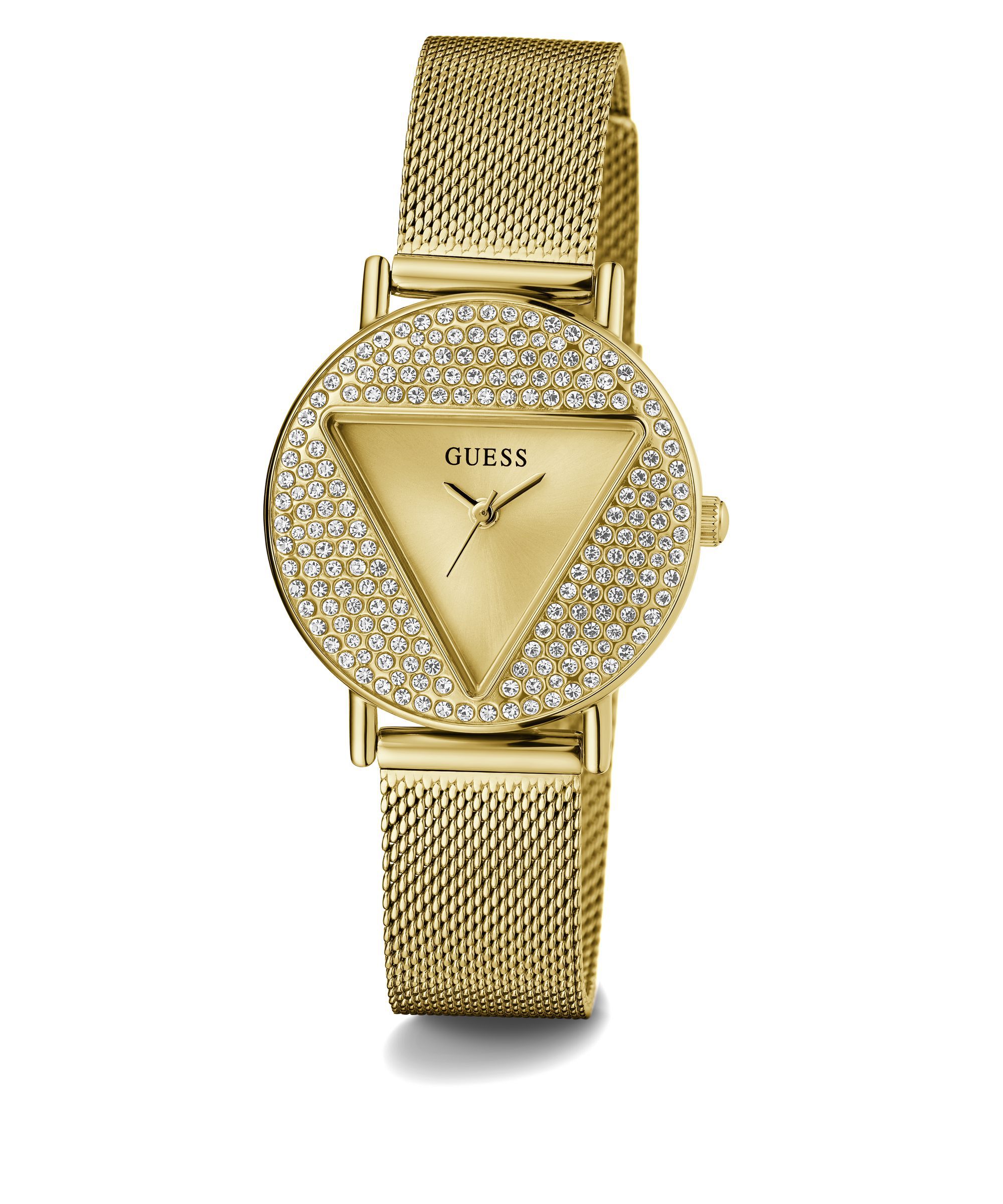 Guess gold mesh watch clearance