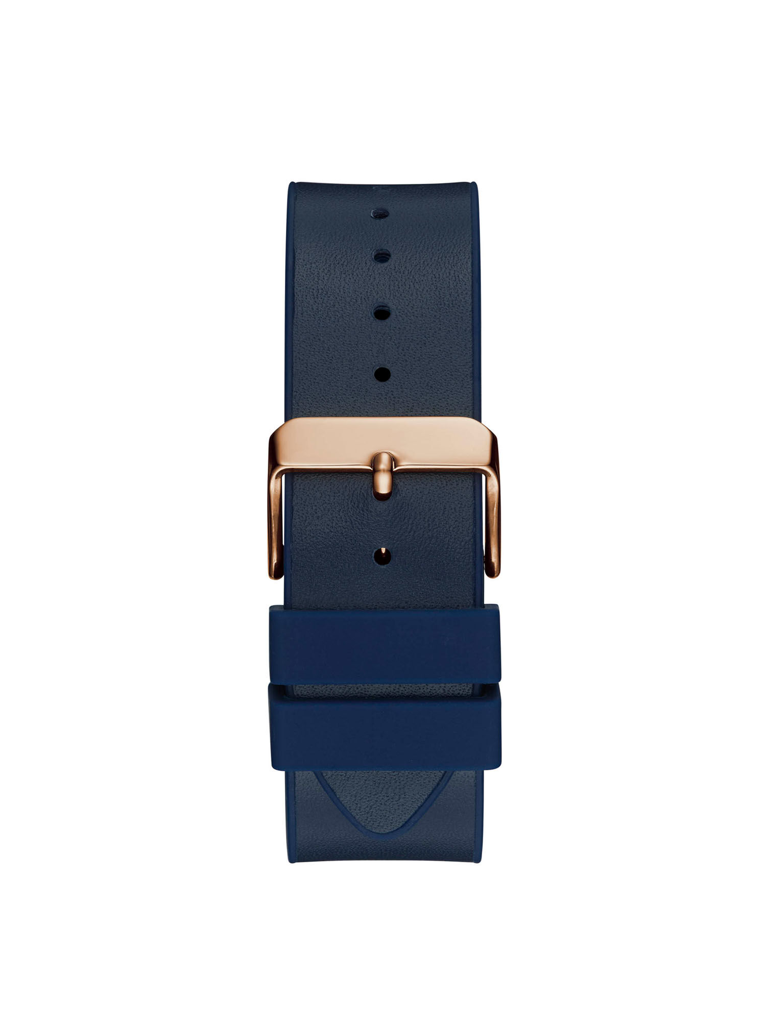 Shop GUESS Online Rose Gold And Blue Rectangular Watch