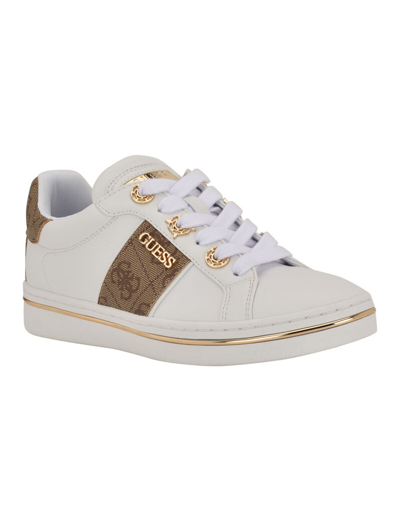 Stew Lace Up Low Profile Logo Detailed Sneaker