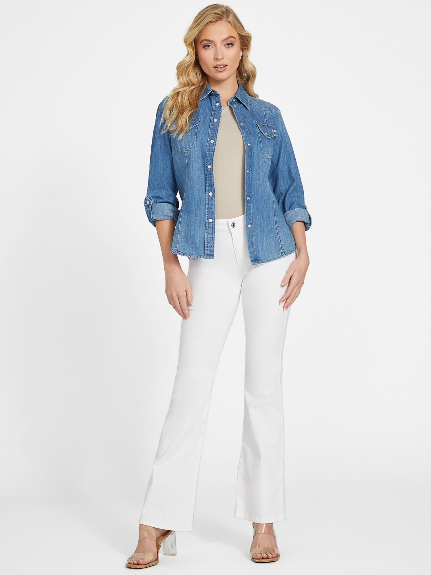 Guess denim shirt womens discount