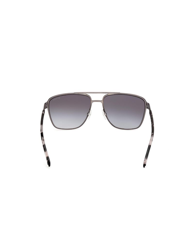 Square nickletin gradient smoke sunglasses