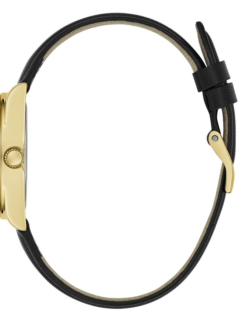 Ladies Black Gold Tone Analog Watch