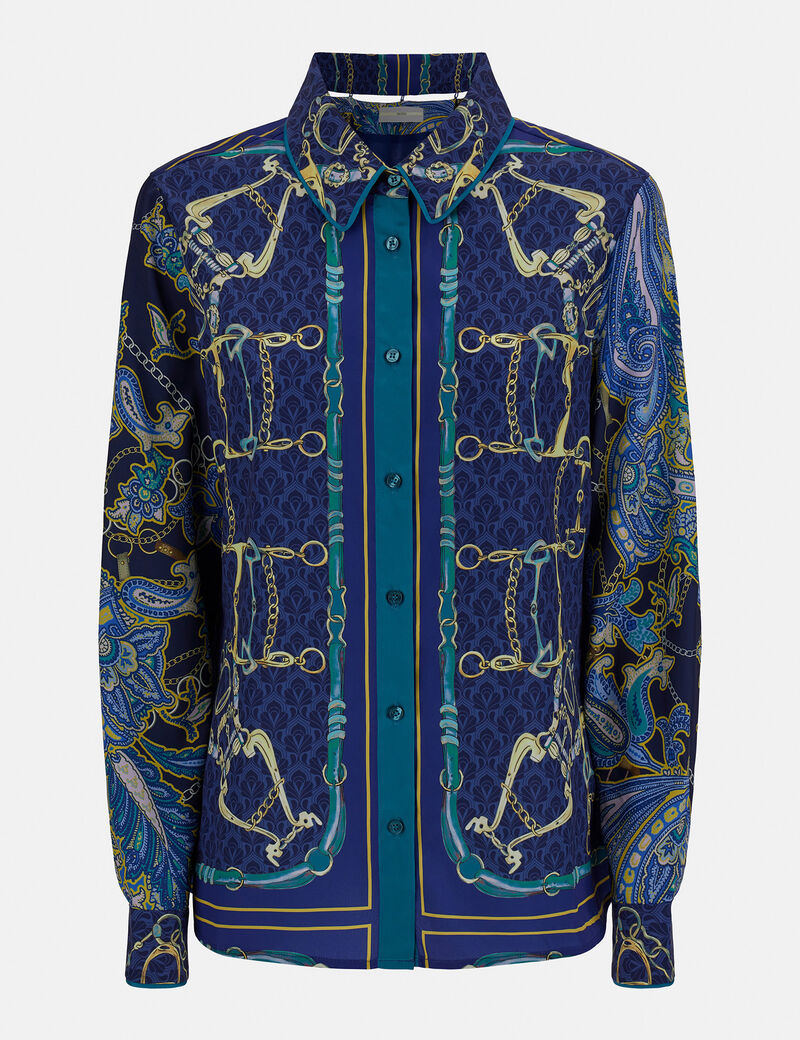 قميص من الحرير بطبعات