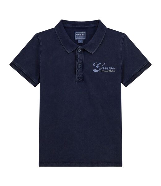 Indigo piquet polo