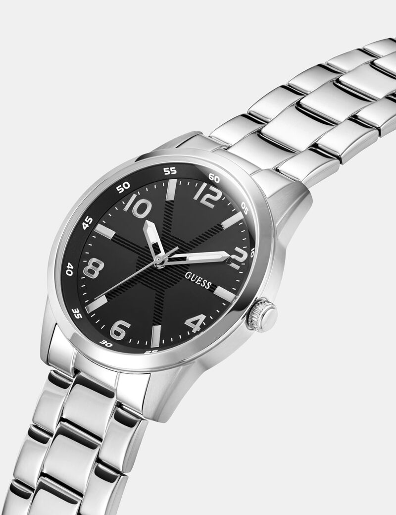 Mens Silver Tone Analog Watch