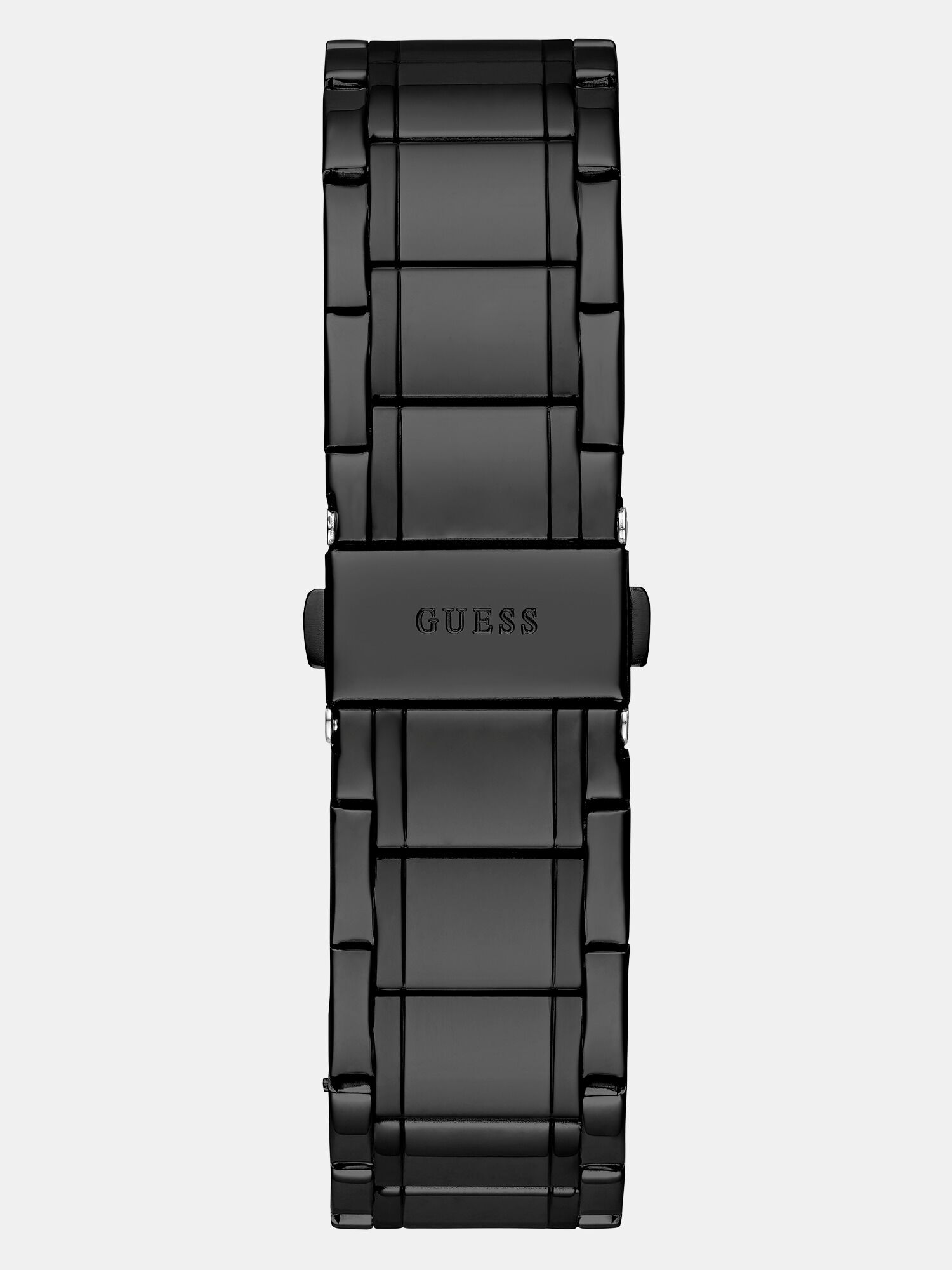 Guess black metal watch sales