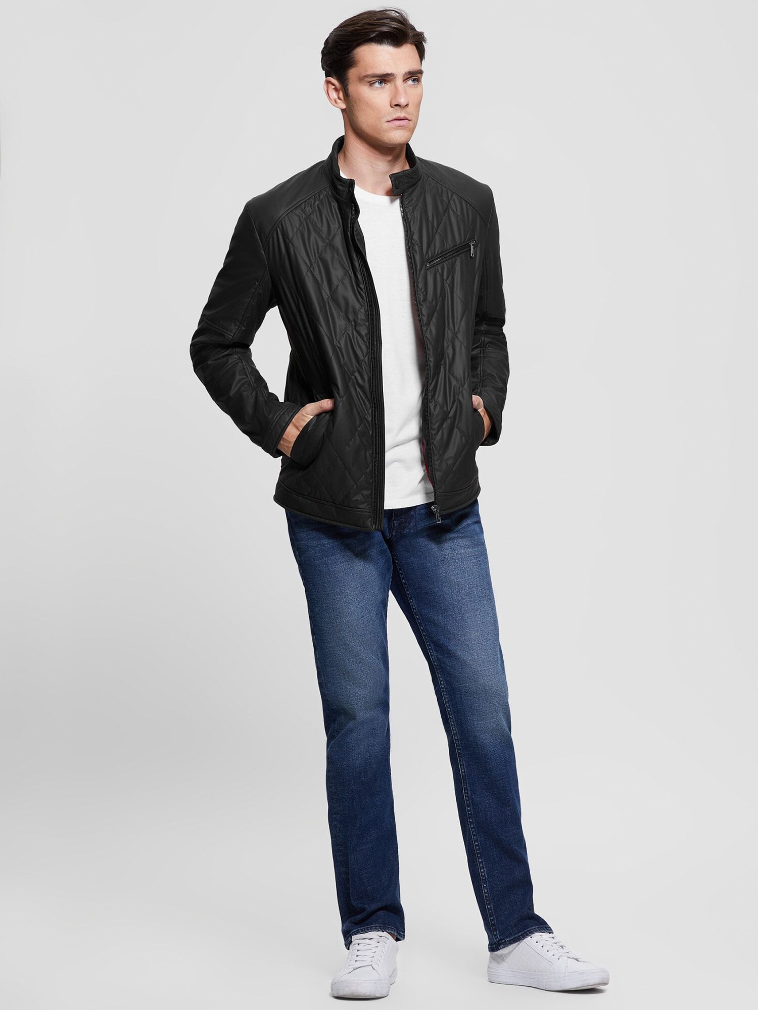 Shop GUESS Online Quilted Biker