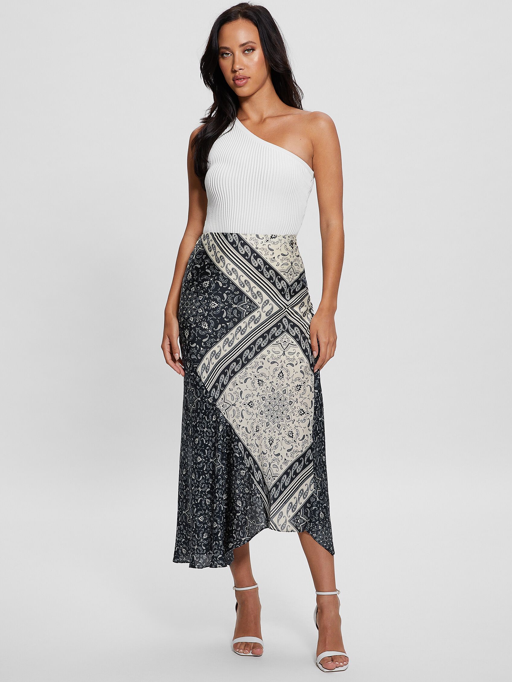 Guess white top maxi skirt
