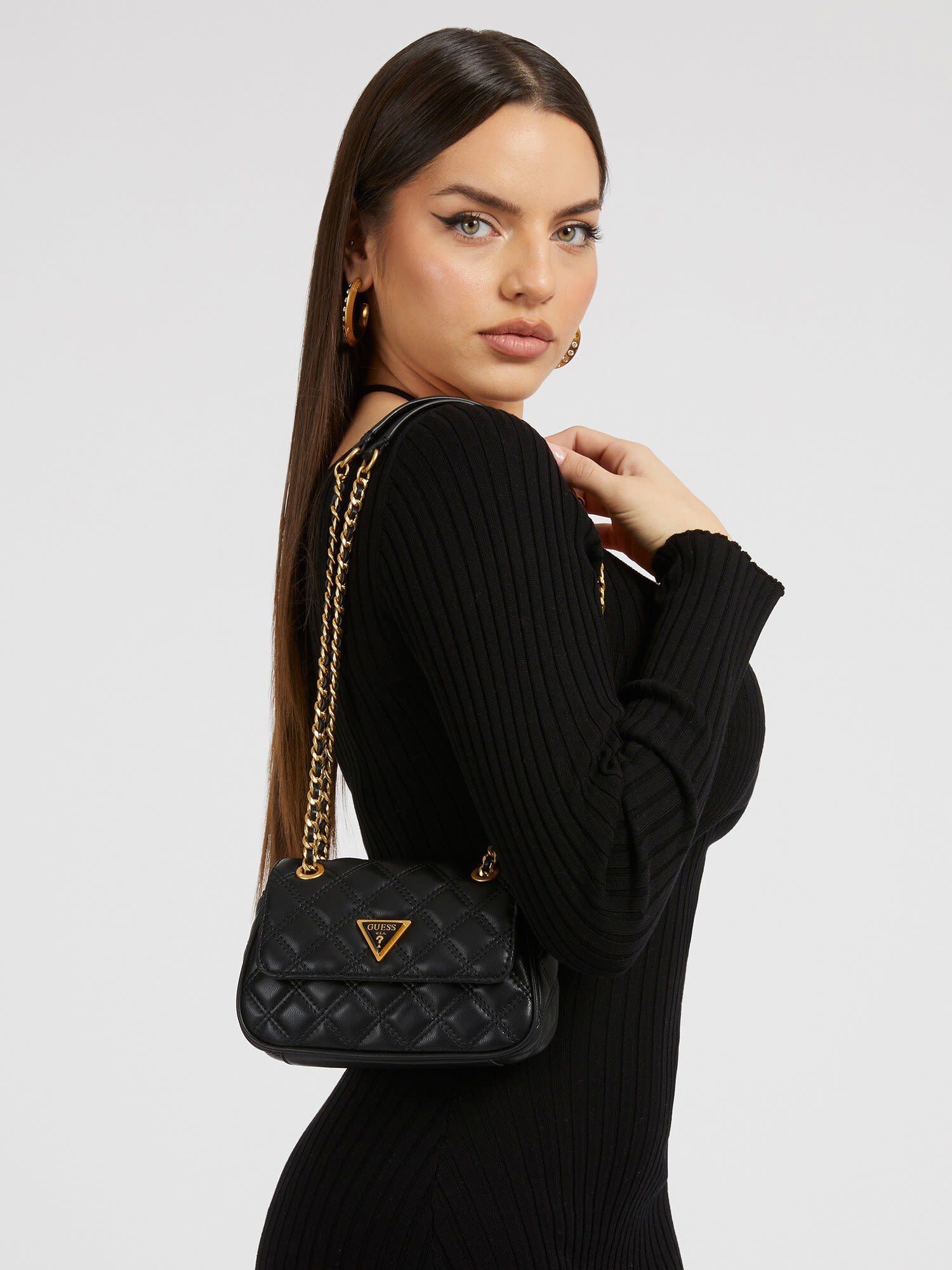 Shop GUESS Online Giully Quilted Mini Crossbody Bag