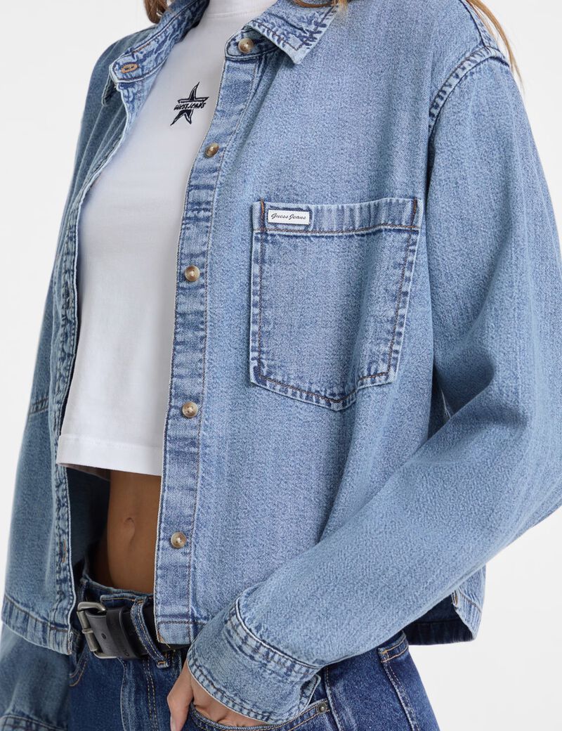 Cropped Denim Shirt