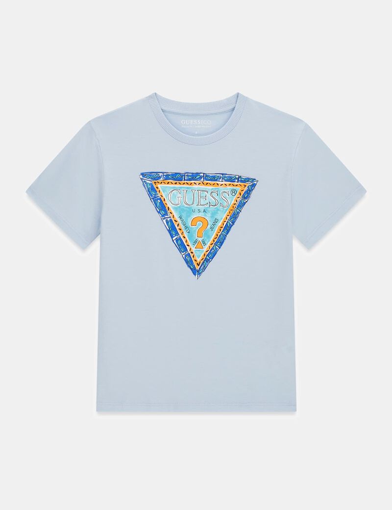 guess triangle logo shirt