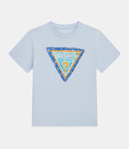 guess triangle logo shirt