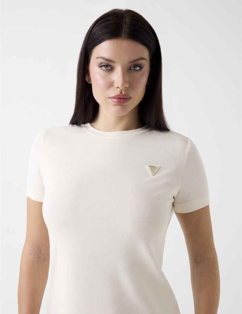 Triangle logo stretch t-shirt