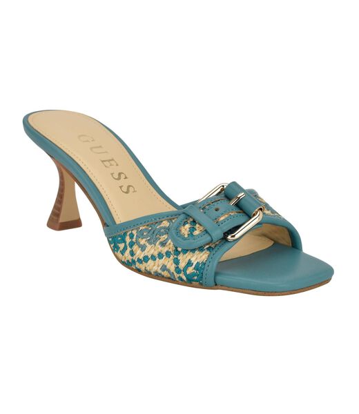 Dista Buckled Logo Kitten Heels