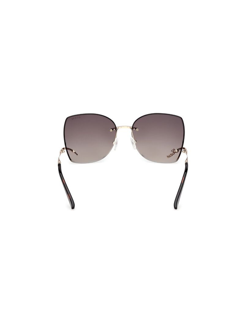 guess raelynn square rimless sunglasses