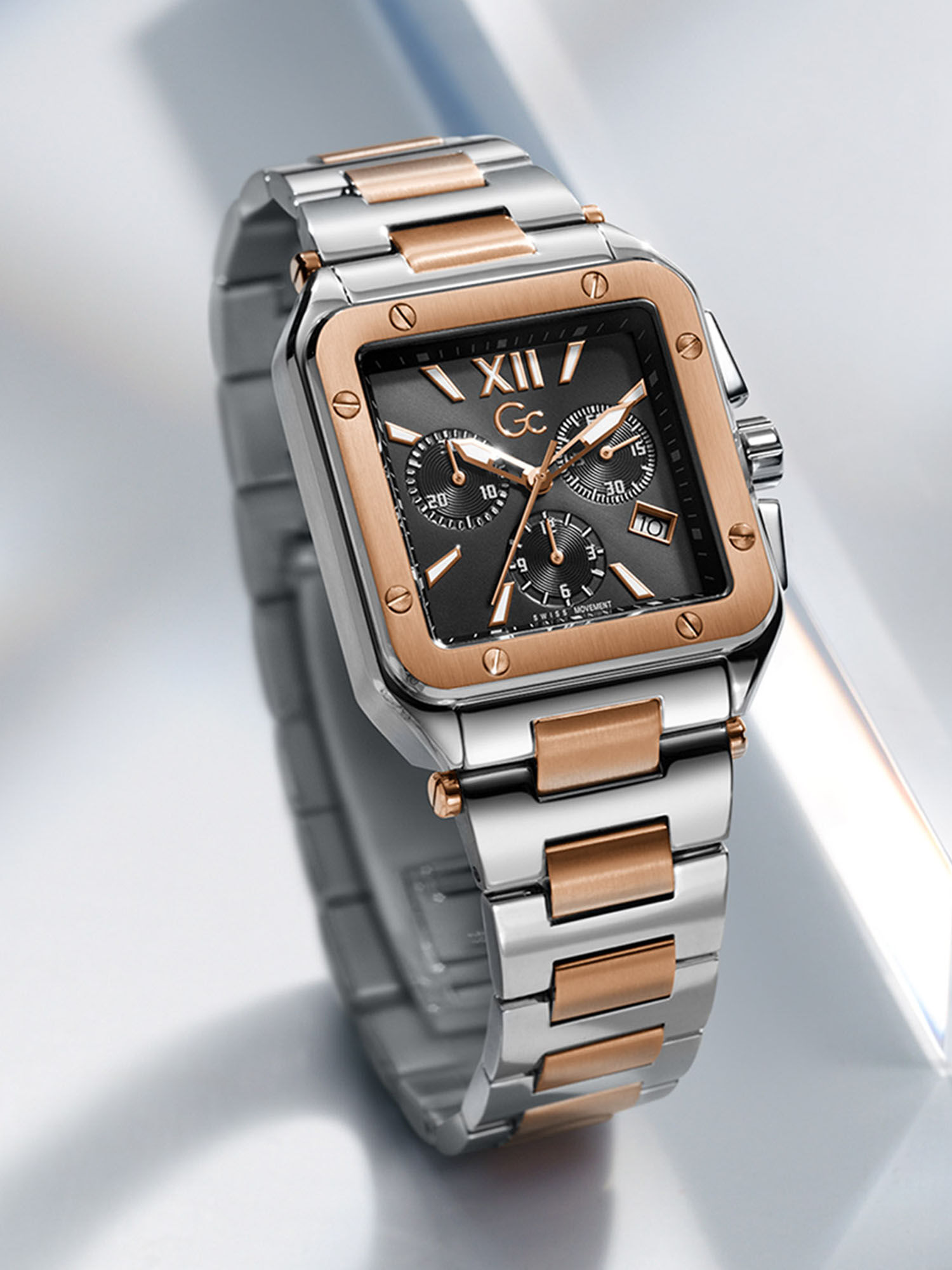 Shop GUESS Online Gc Square Chronograph Watch