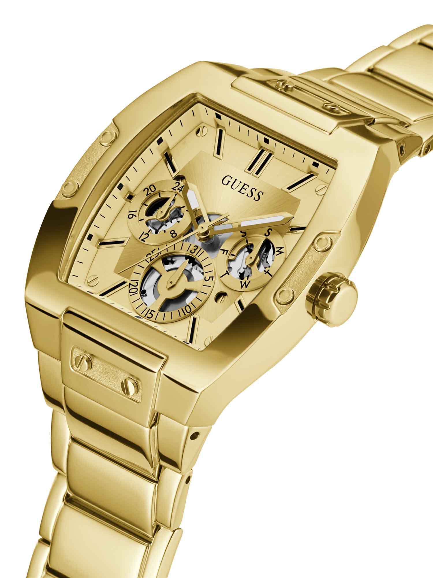 Guess gold online tone multifunction watch