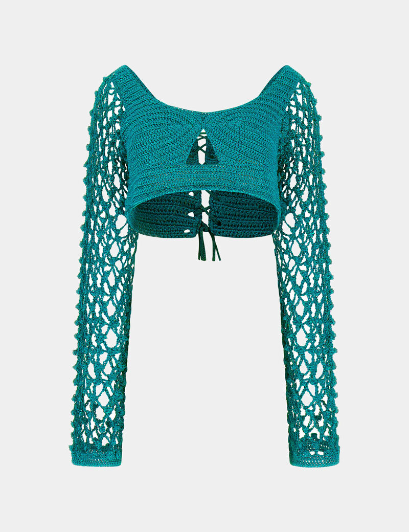Crocheted crop top