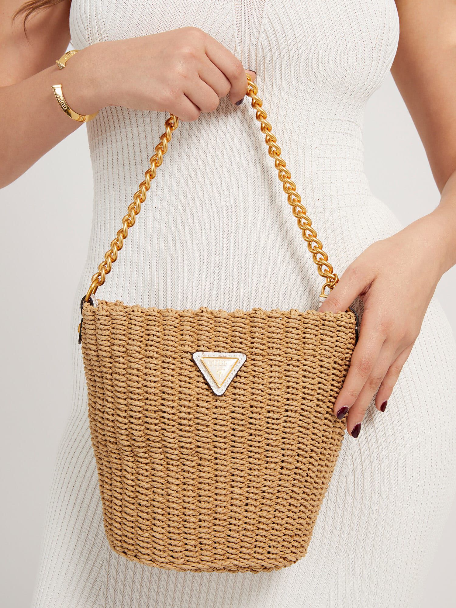Guess bucket handbags on sale