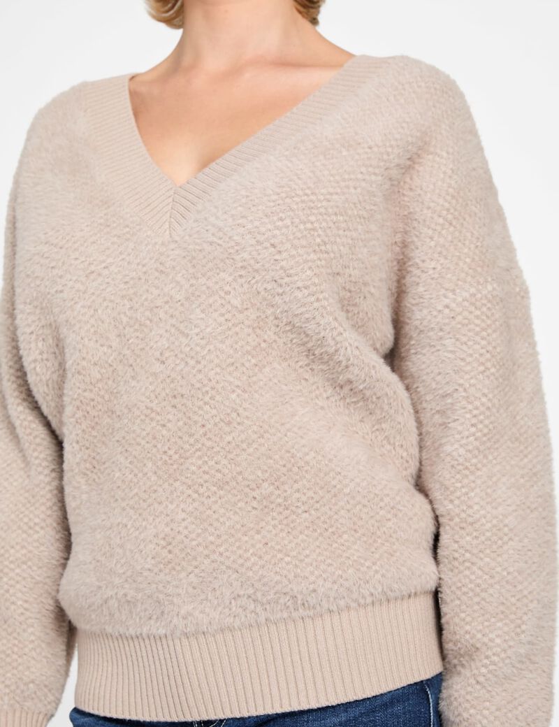 Oversized fuzzy sweater