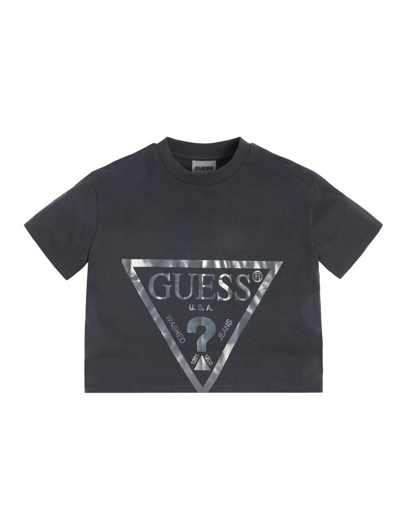 Triangle logo crop t-shirt