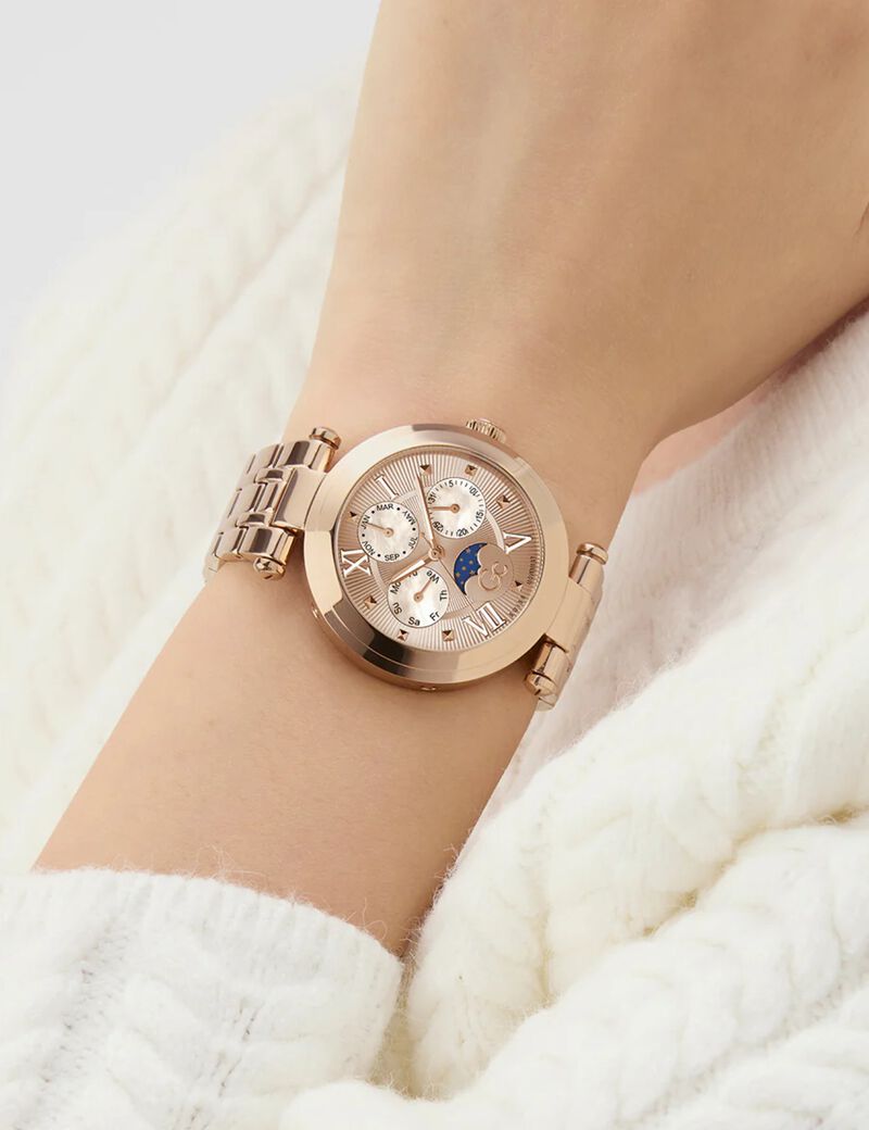 Gc TopChic rose gold metal watch