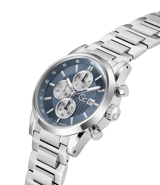 Gc Dress Men S 3540 D Mvmt Blue Dail 10 Amt Silver Stainless Steel Brct
