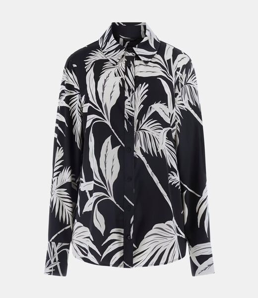 Printed sateen shirt