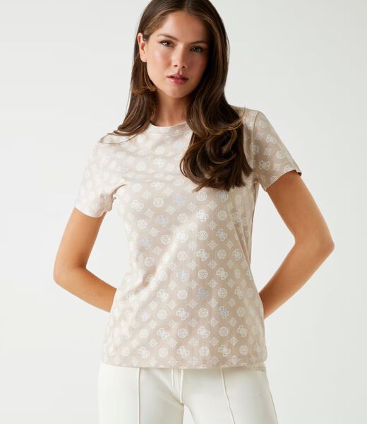 تي شيرت بطبعة الشعار بالكامل