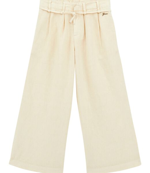 Dye linen blend pants