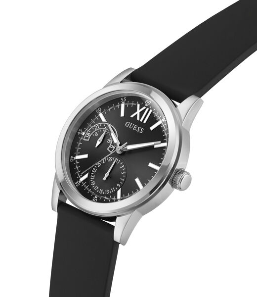 Mens Black/Gunmetal/Grey Round Analog Watch