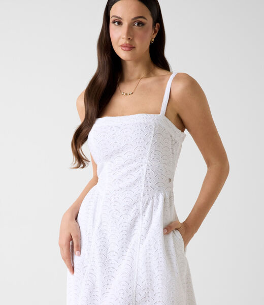 Eyelets midi dress