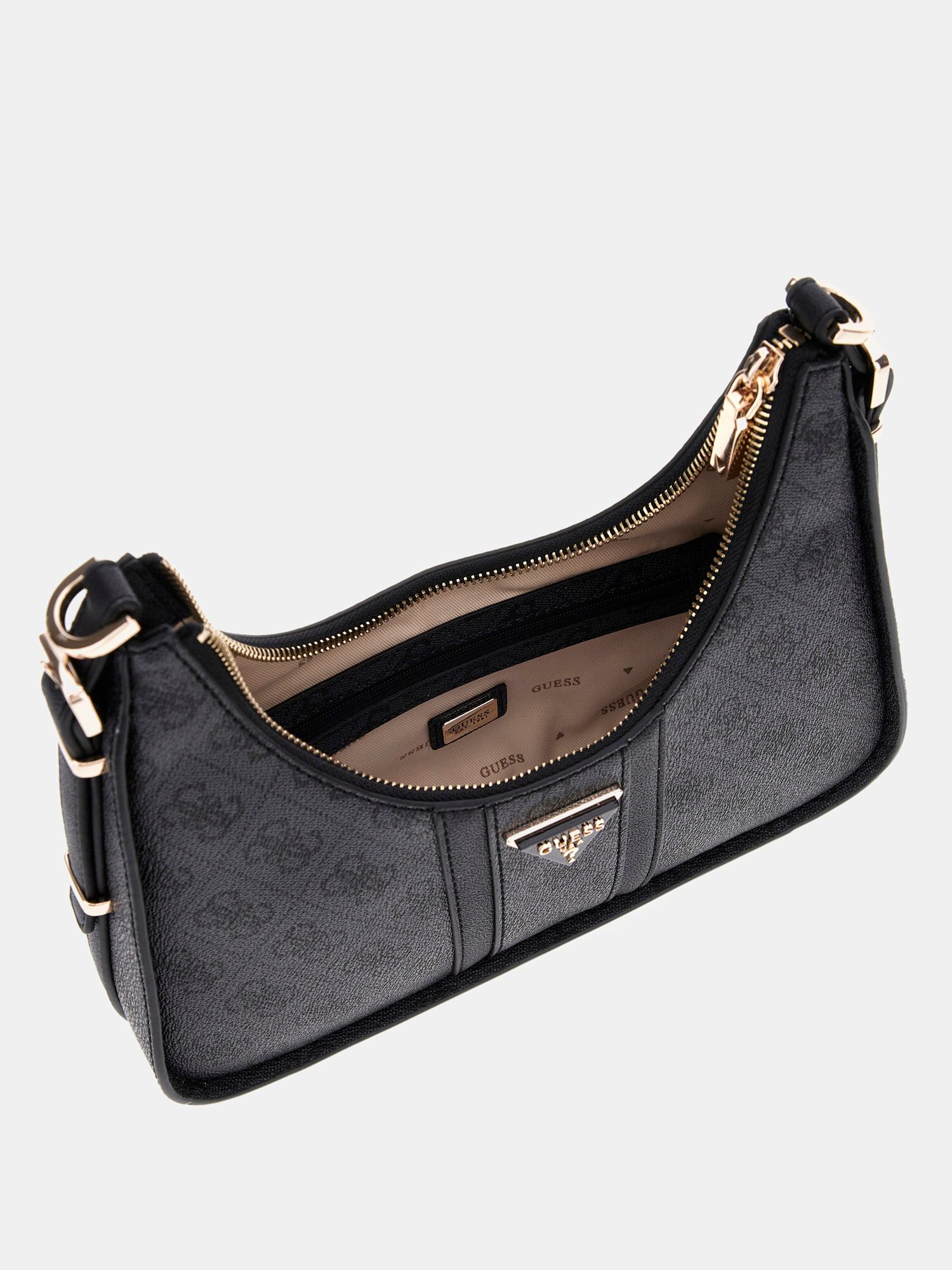Guess black leather shoulder bag new arrivals
