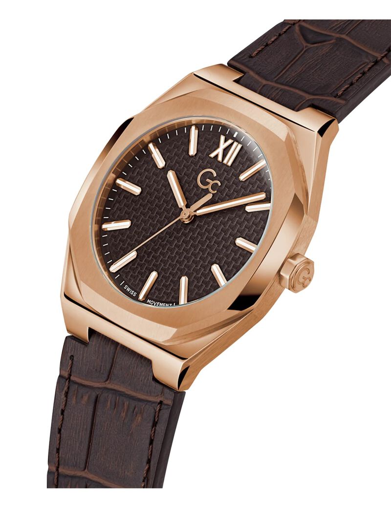 GW COUSSIN SLEEK RG CS BRWN DL 42MM QTZ BRWN LS BAND FW23