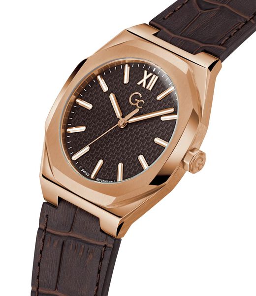 GW COUSSIN SLEEK RG CS BRWN DL 42MM QTZ BRWN LS BAND FW23