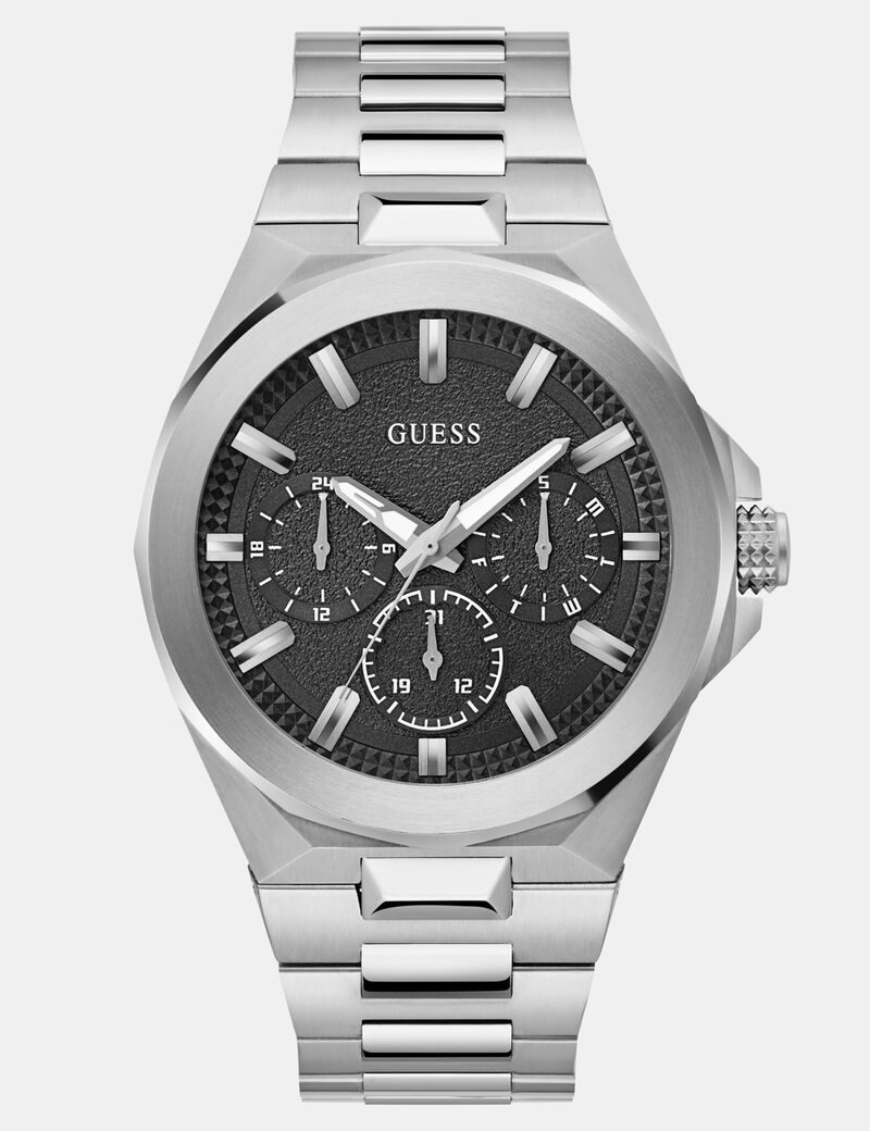 Mens Silver Tone Multi-function Watch