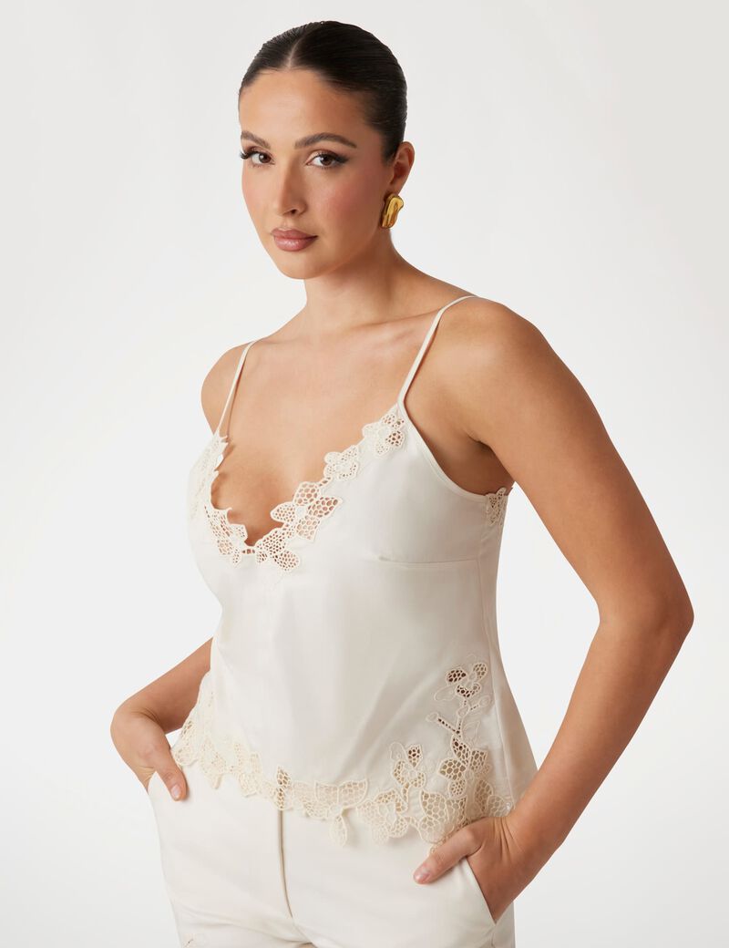 Marciano embroidered cropped cami